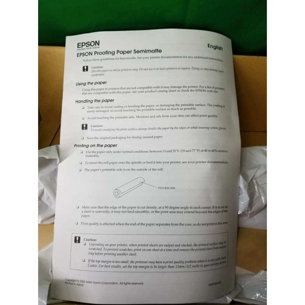 New Open Box EPSON Standard Proofing Paper  Semimatte S041668 13